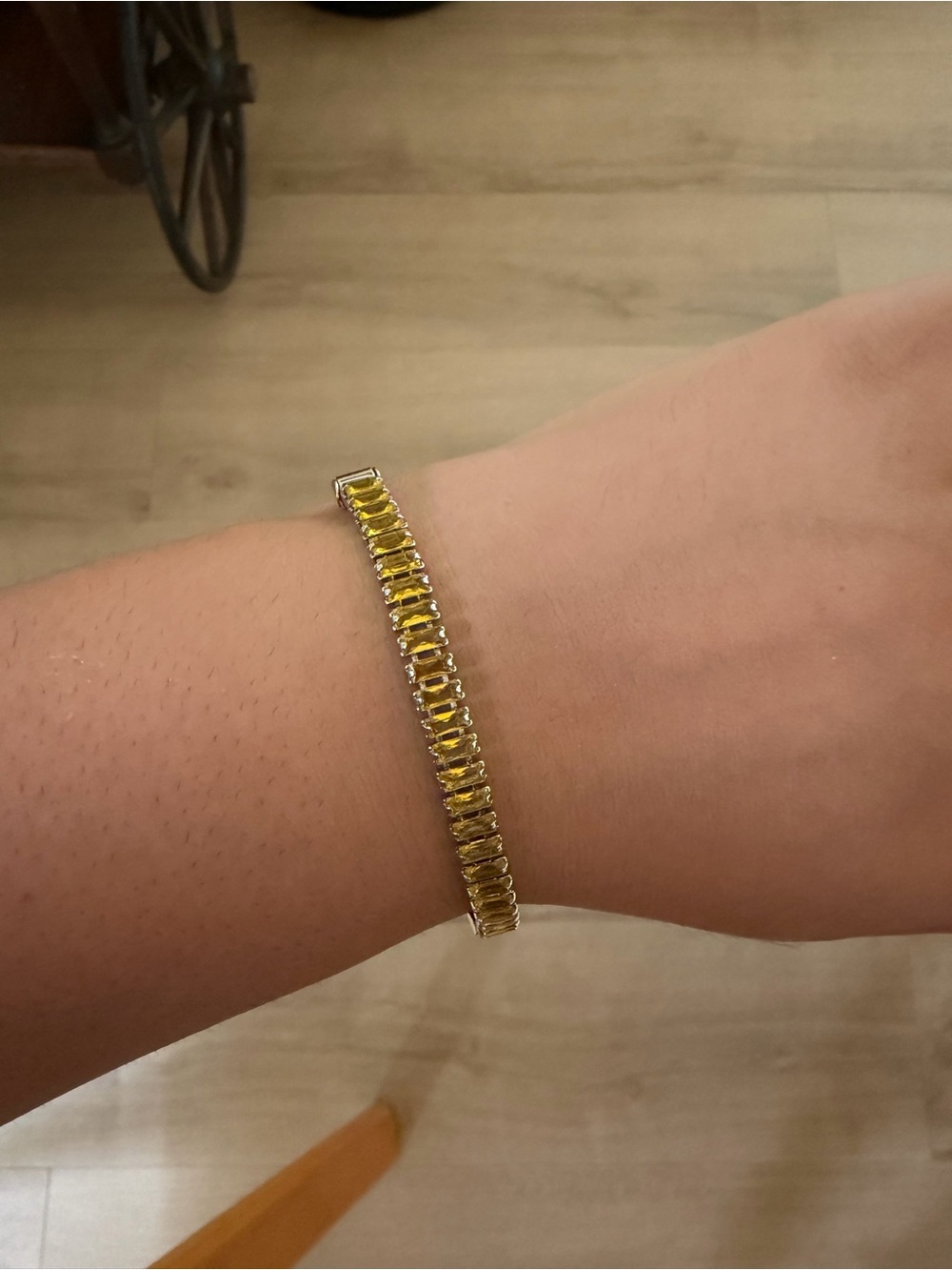 Yellow Gemstone Tennis Bracelet - Women's Elegant Bracelet